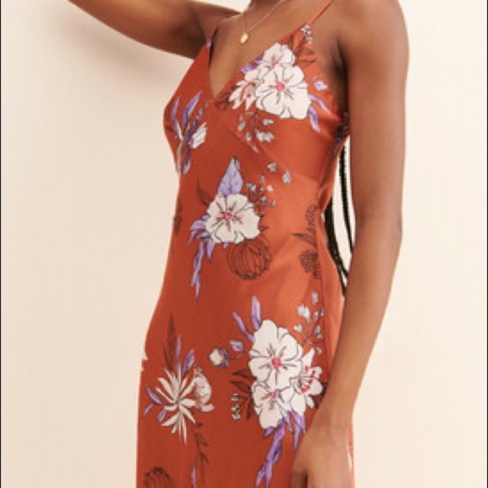 Anthropologie Satin Midi Dress